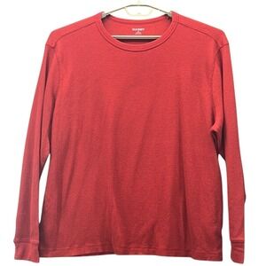 Old Navy Waffle Knit Thermal Shirt Red 2XL